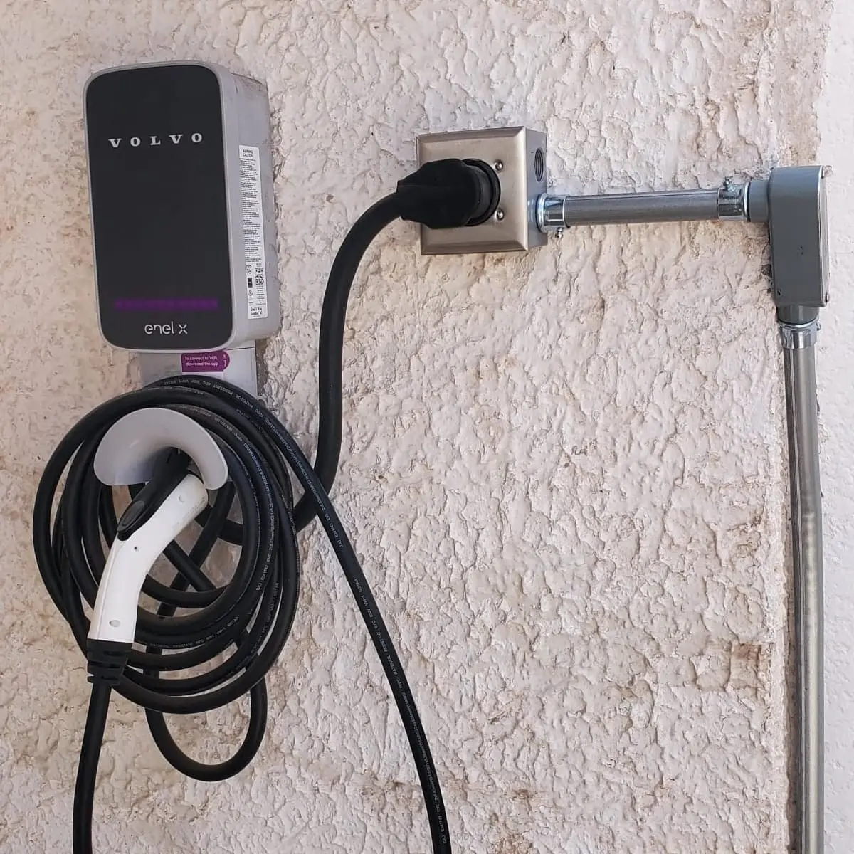 Instalación de cargador para automóvil eléctrico